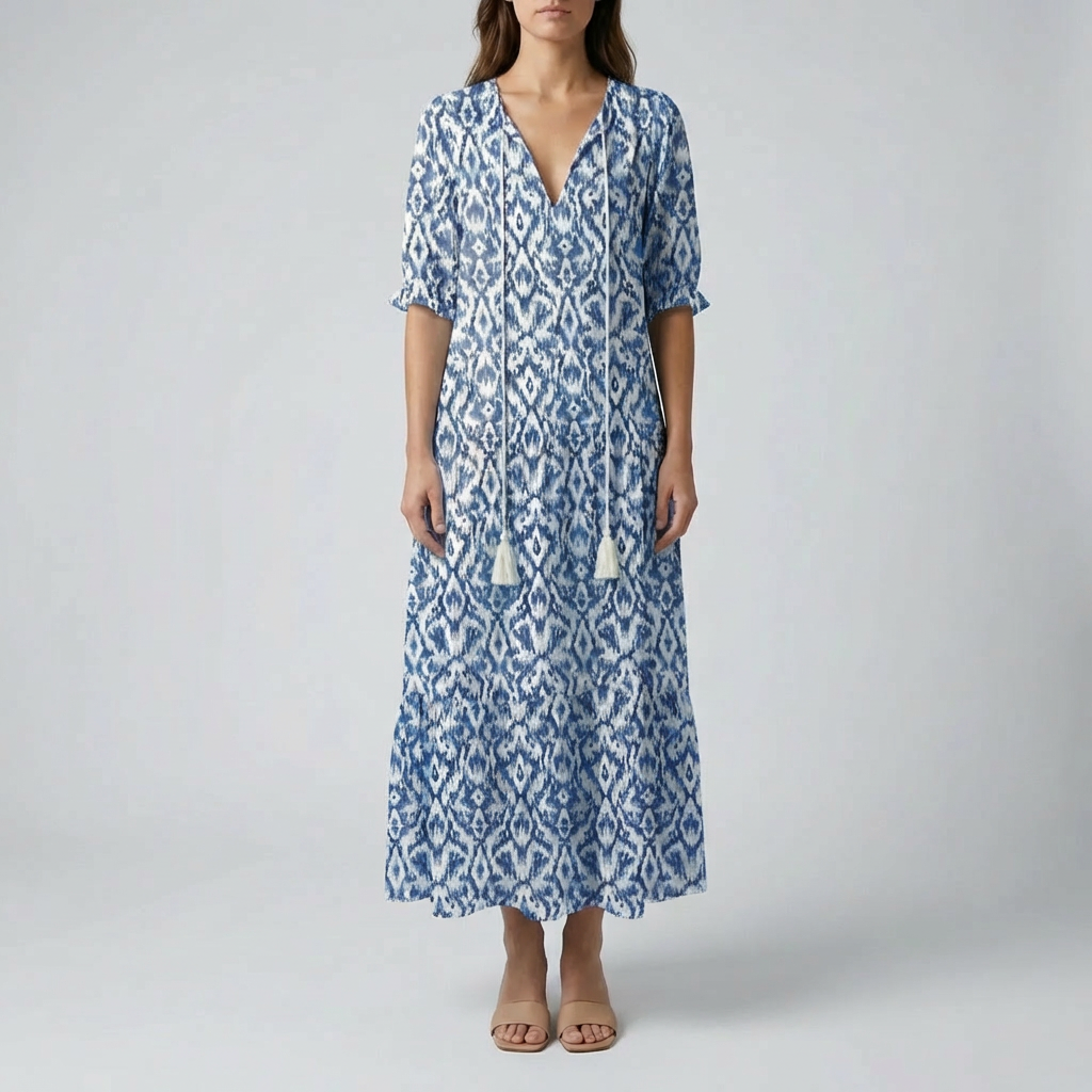 Floral Print Boho Maxi Dress