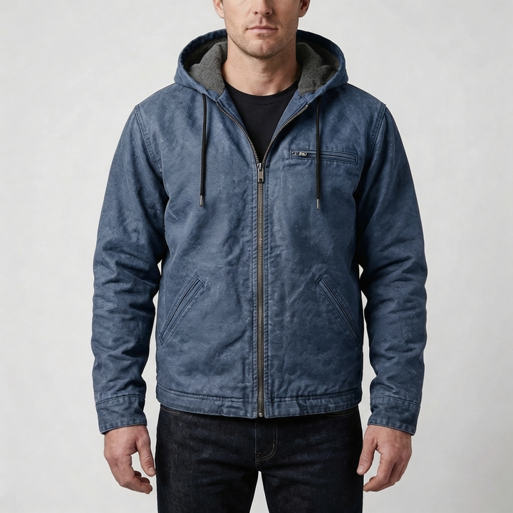 Hooded Full-Zip Outdoor Jacket for Men