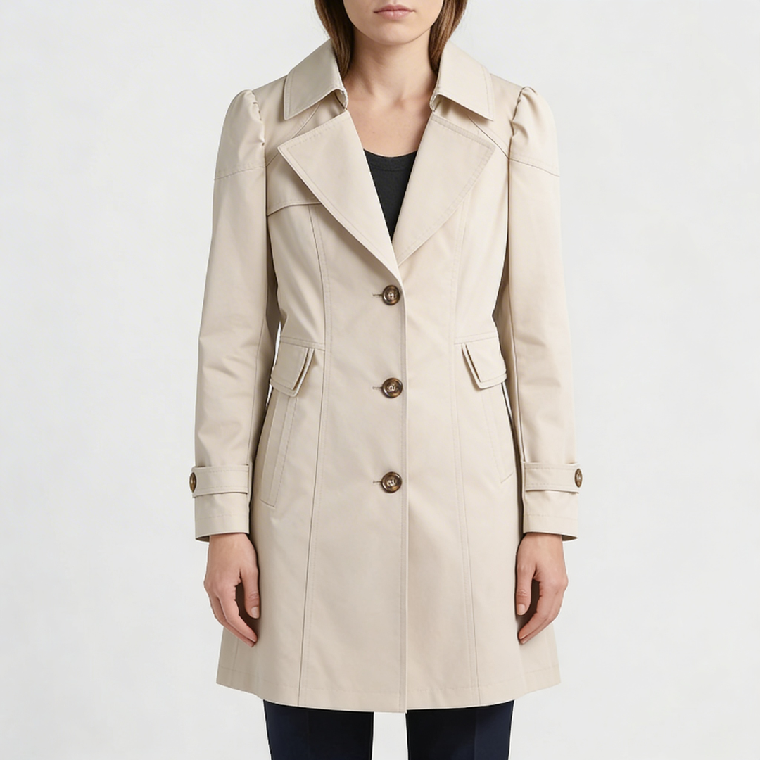 Mid-Length Single-Breasted Trench Coat
