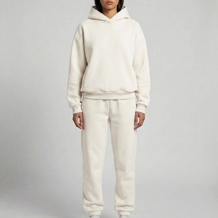 Hooded Sweatshirt And Jogger Set