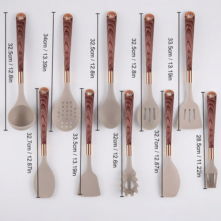 10-Piece Silicone Kitchen Utensil Set