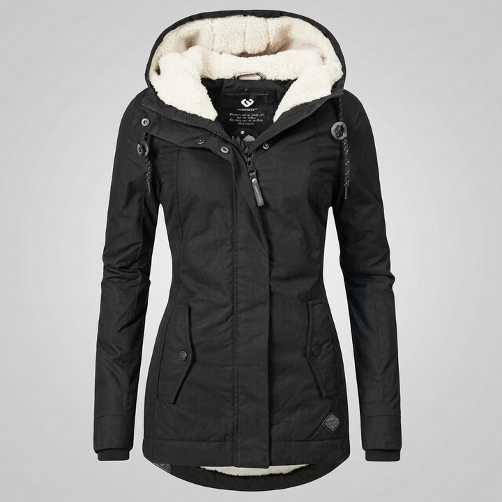 Mid-Length Hooded Winter Coat For Women