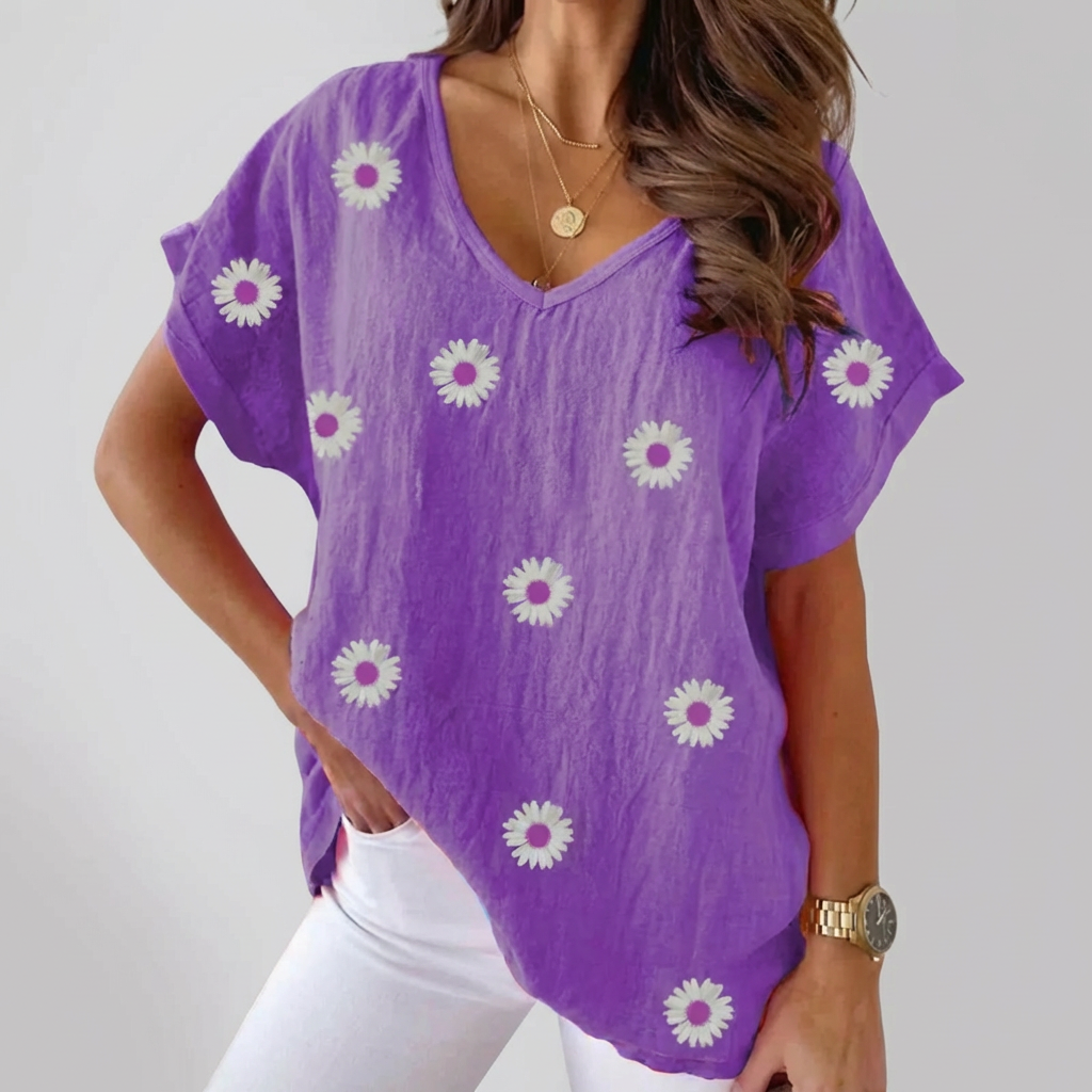Casual V-Neck Blouse for Women