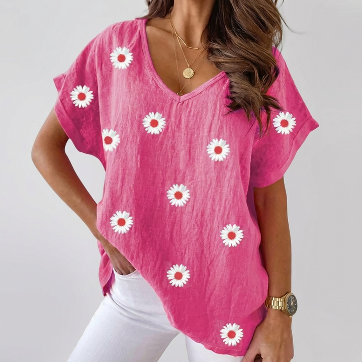 Casual V-Neck Blouse for Women