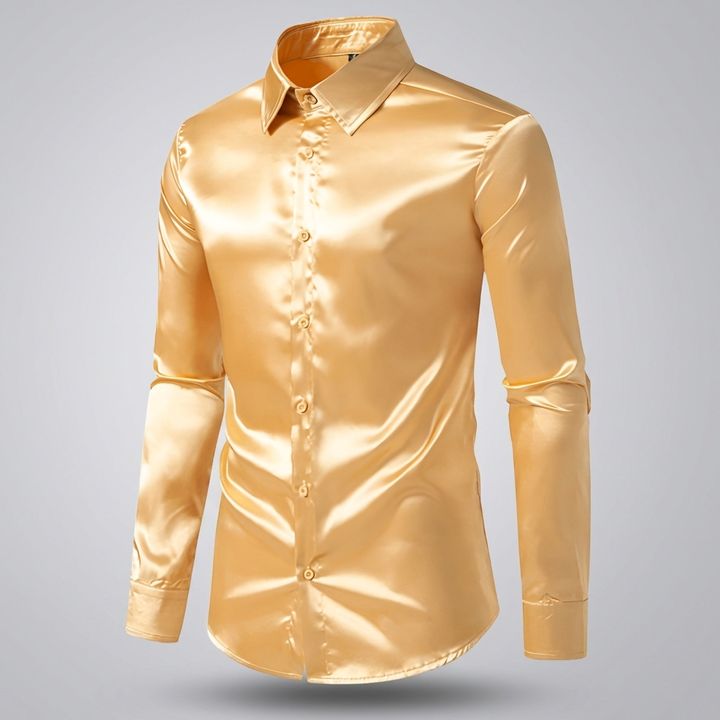 Shiny Business-Style Long Sleeves for Men