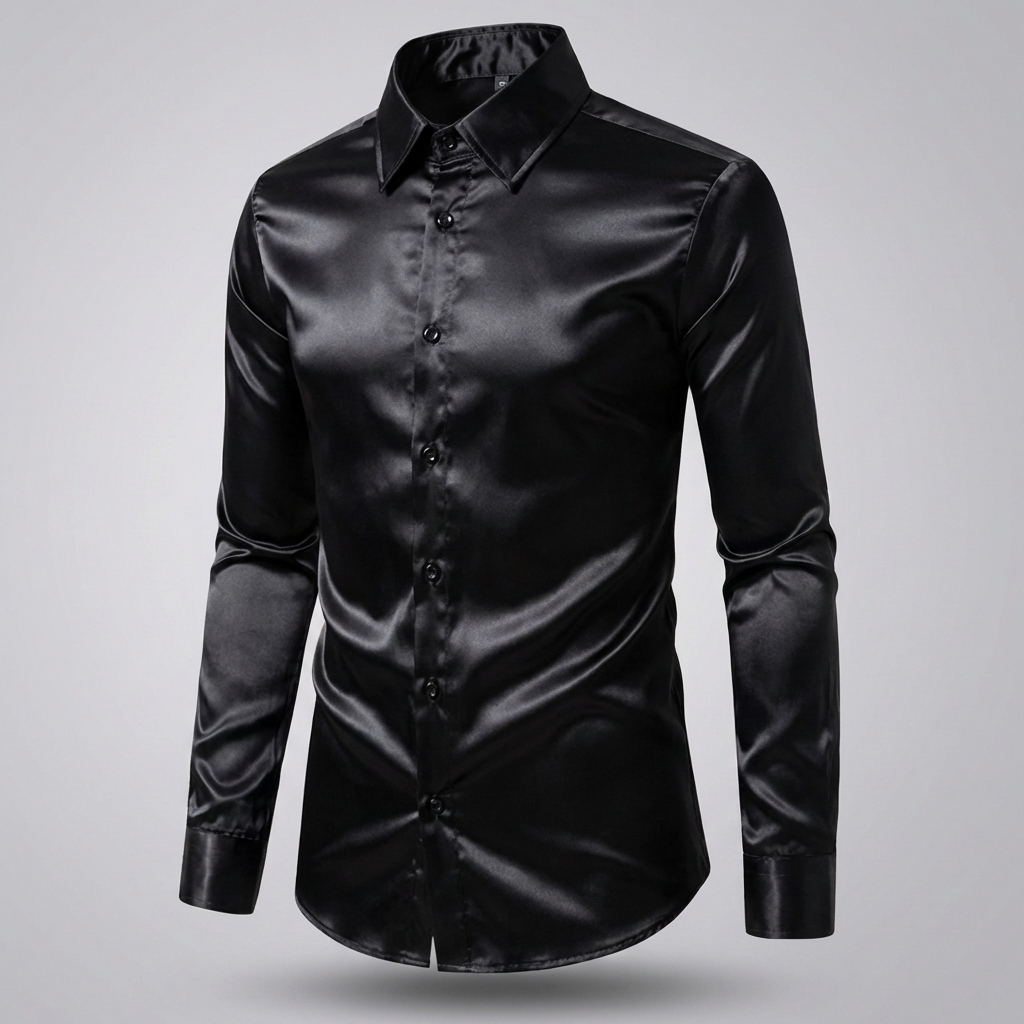 Shiny Business-Style Long Sleeves for Men