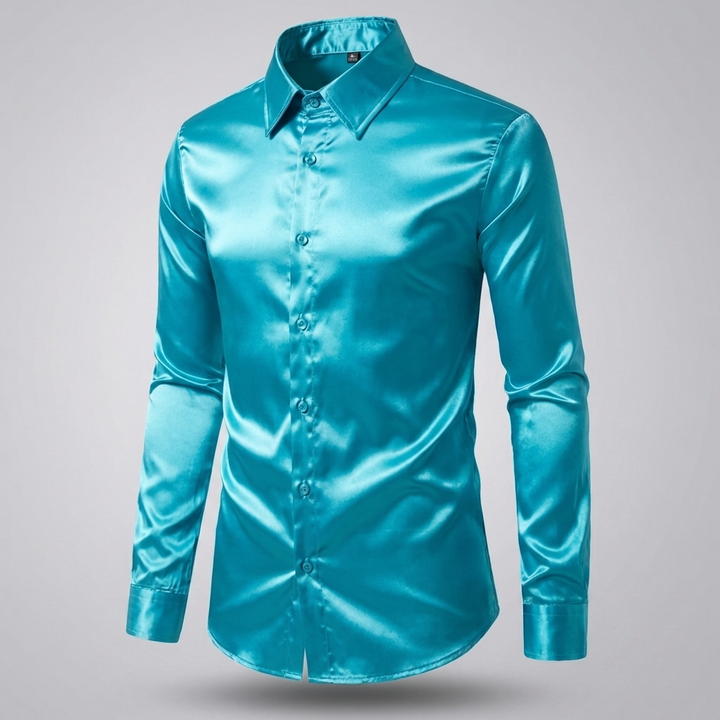 Shiny Business-Style Long Sleeves for Men