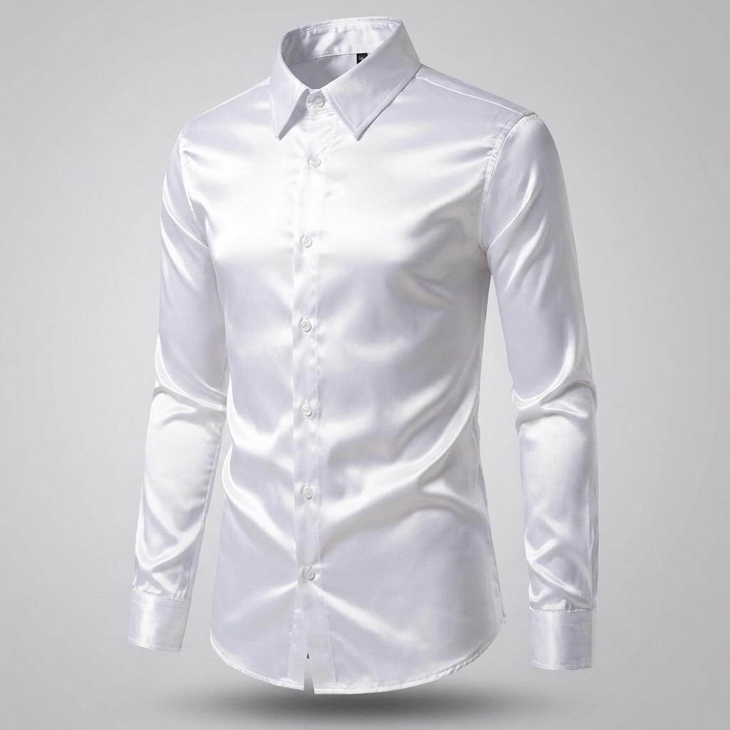 Shiny Business-Style Long Sleeves for Men