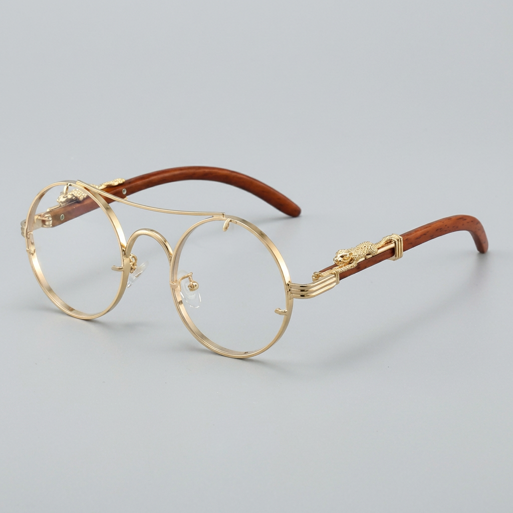 Round Frame Vintage-Inspired Fashion Sunglasses