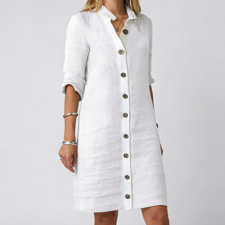 Casual Summer Linen Midi Dress