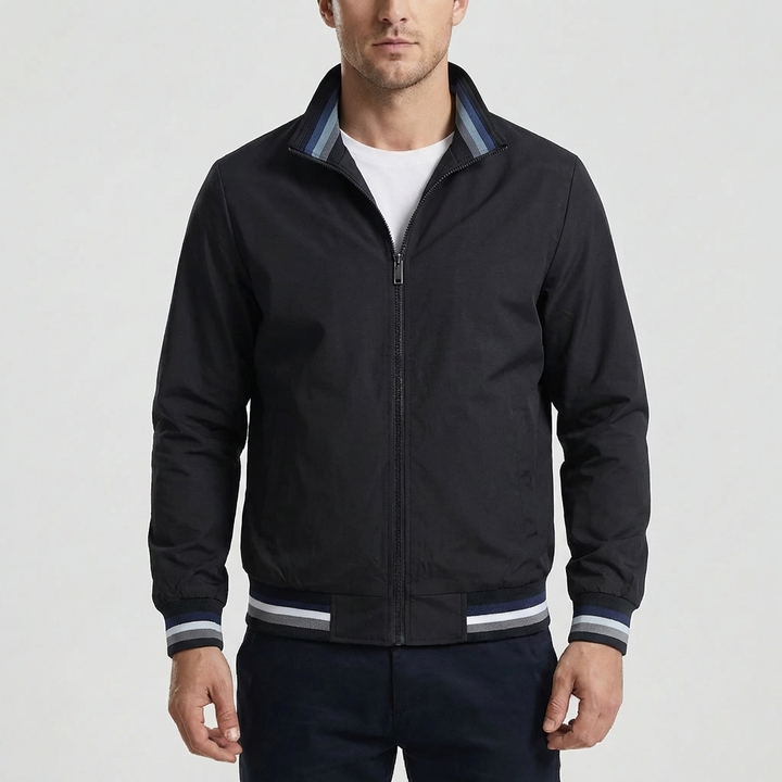 Full-Zip Casual Bomber Jacket for Men