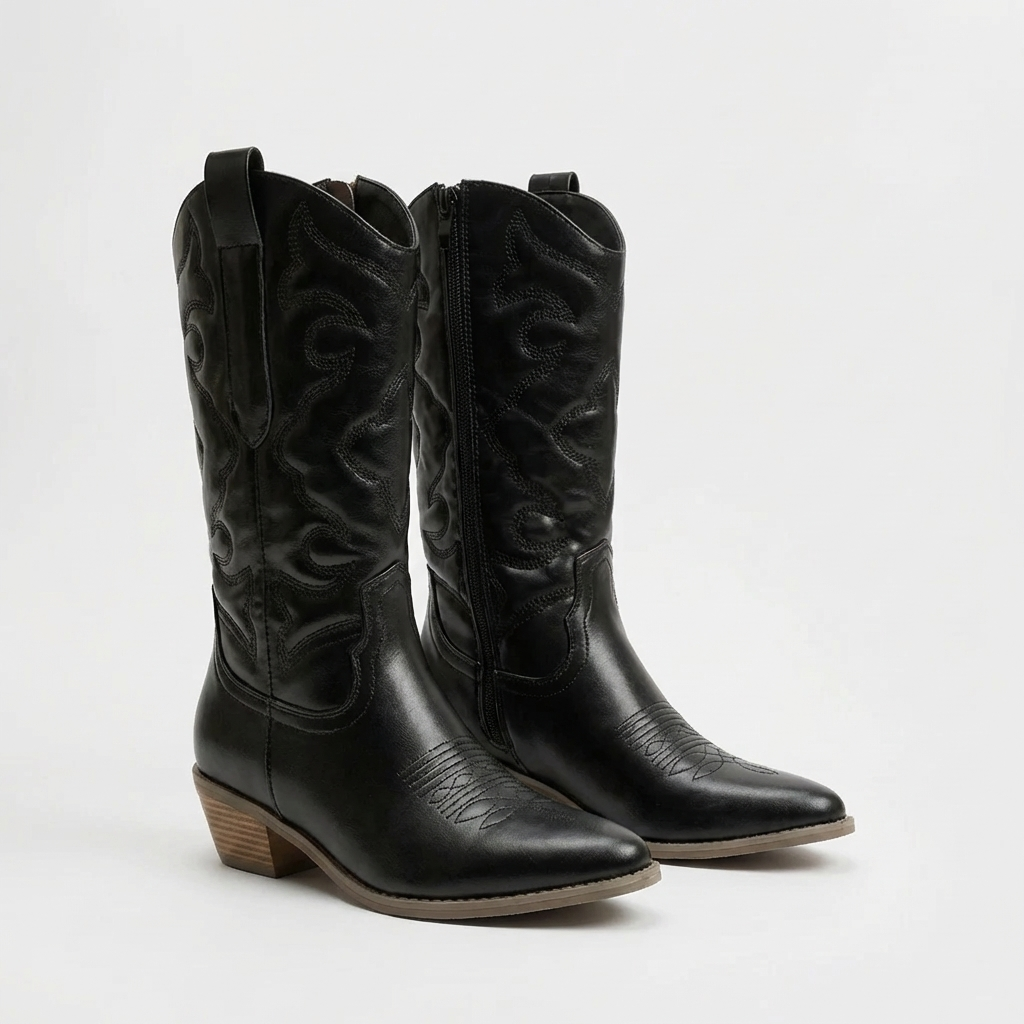 Pointed Toe Western Knee Boot for Women