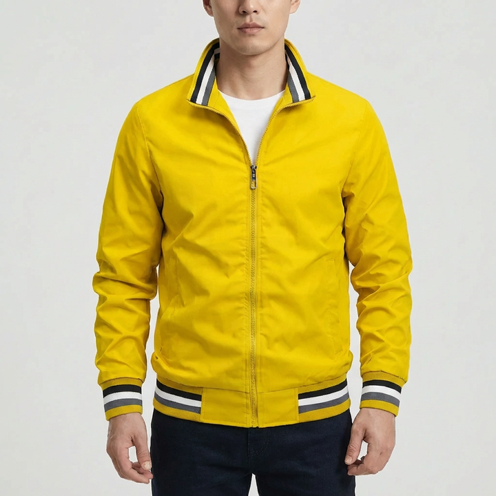 Full-Zip Casual Bomber Jacket for Men