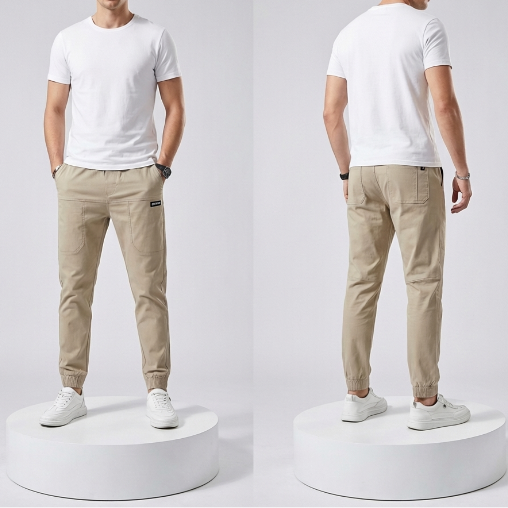 Elastic Cargo Pants for Men