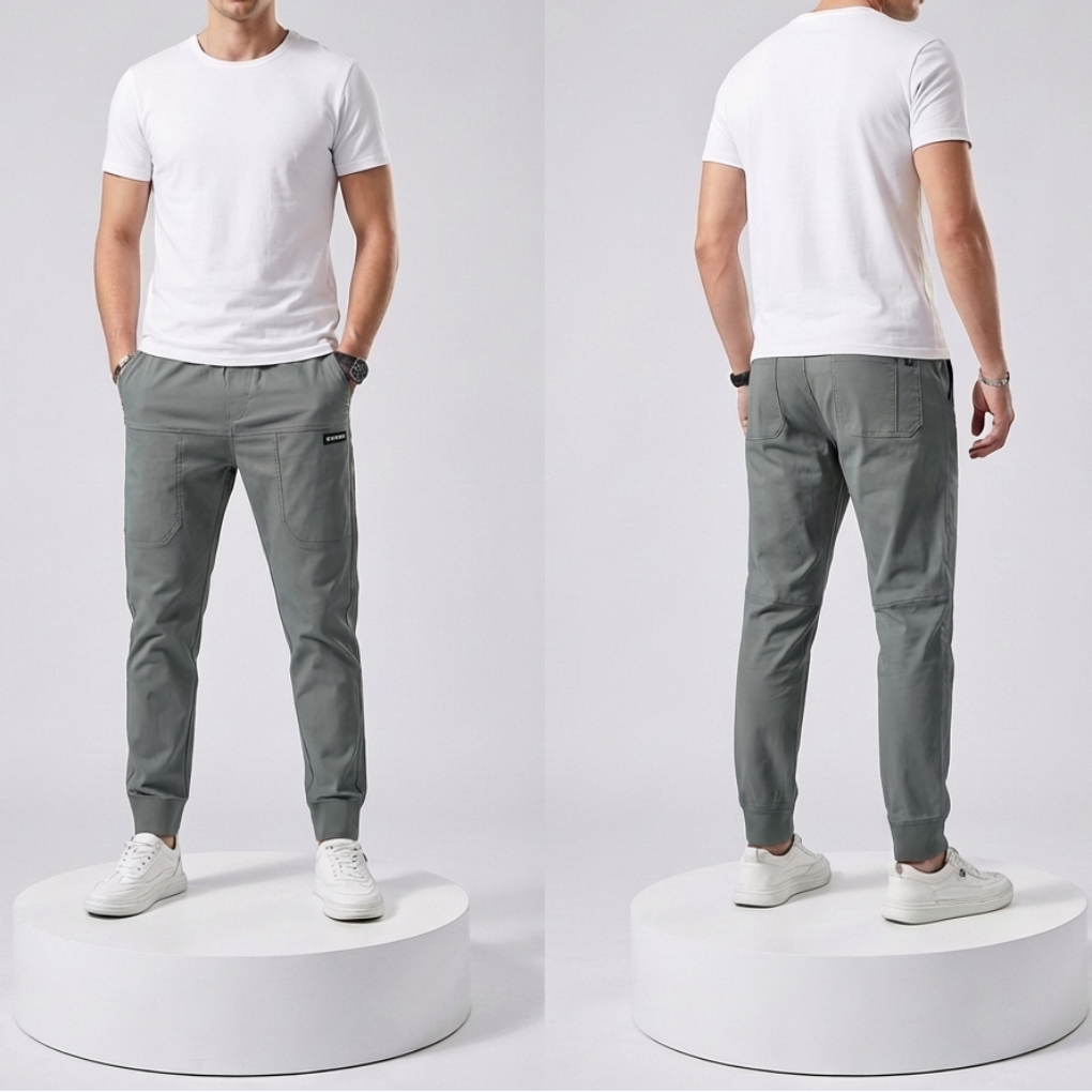 Elastic Cargo Pants for Men