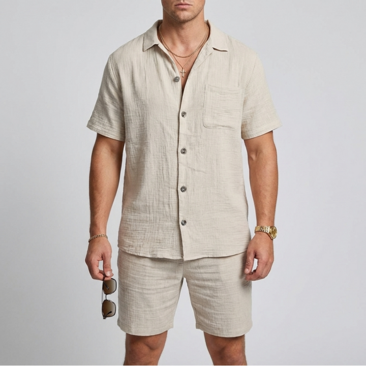 Two-Piece Men's Linen Set