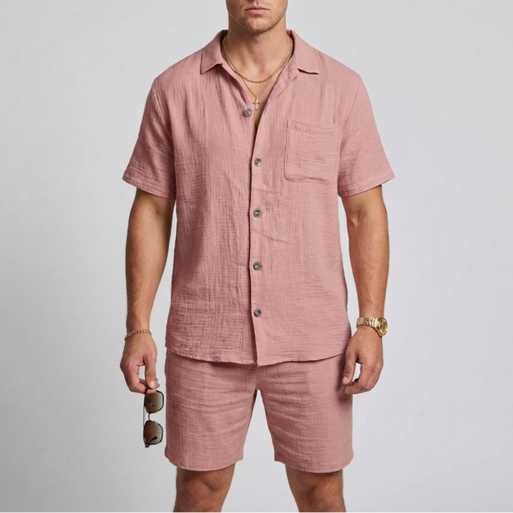 Two-Piece Men's Linen Set