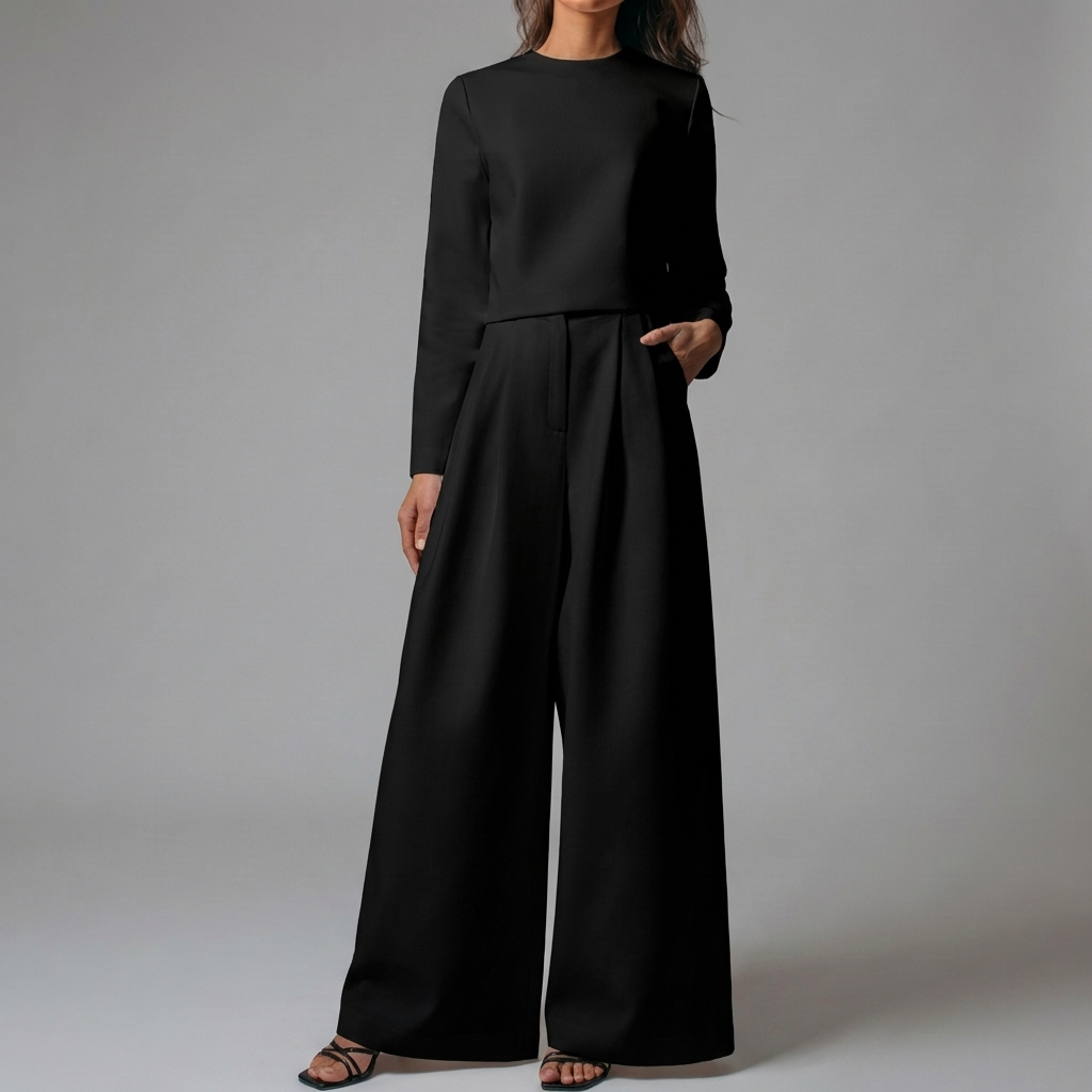 Elegant Two-Piece Palazzo Set for Women