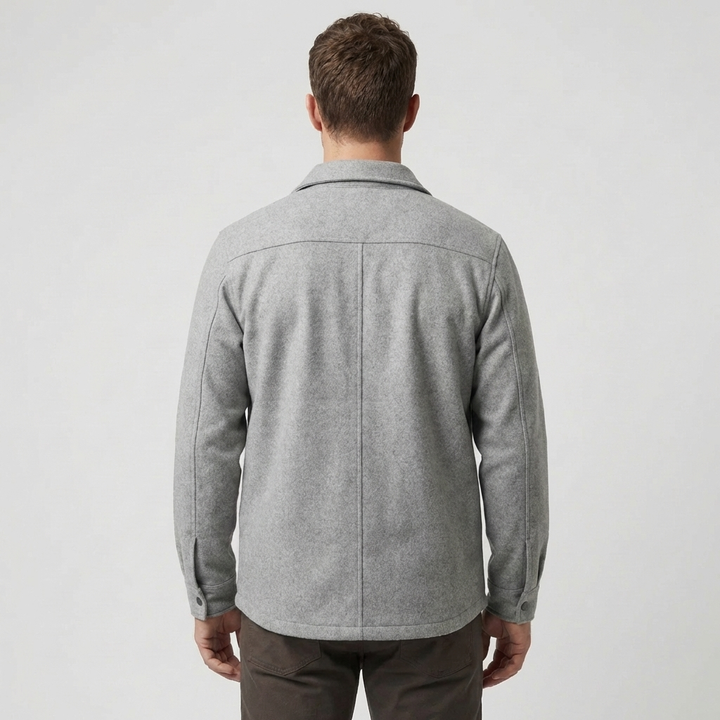 Classic Collar Shirt Jacket For Men