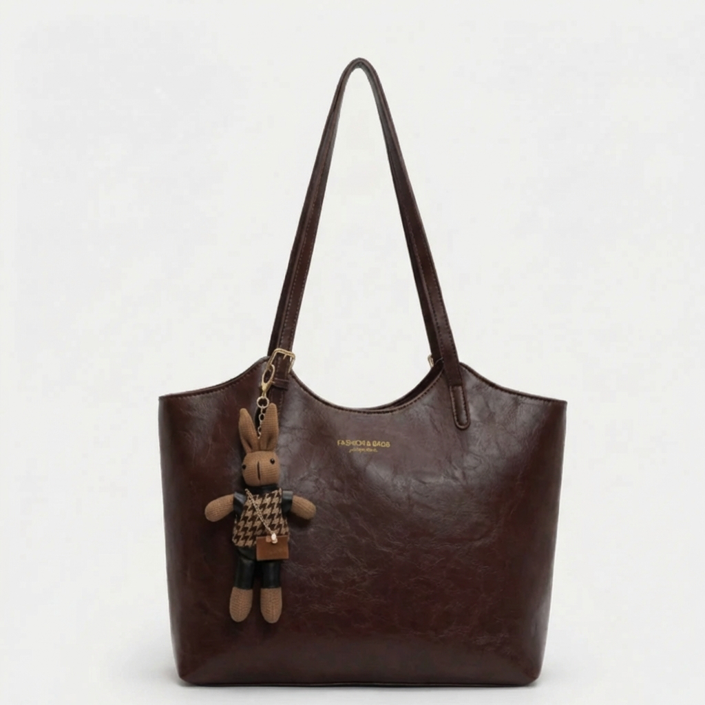 Large Vintage-Inspired Shoulder Tote