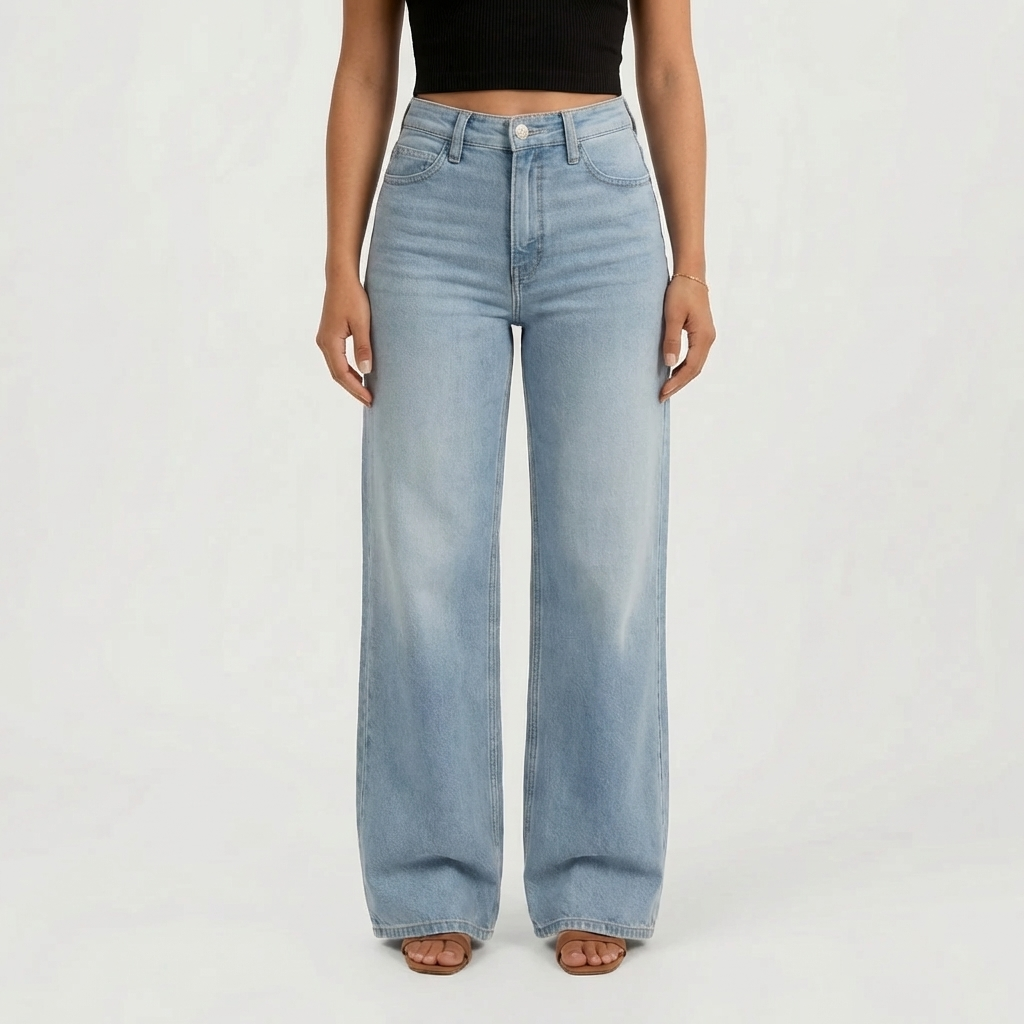 High-Waisted Straight Leg Jeans for Women