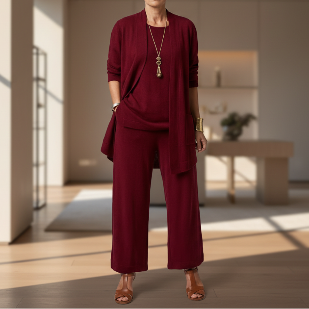 Stylish Refined Three-Piece Suit for Women