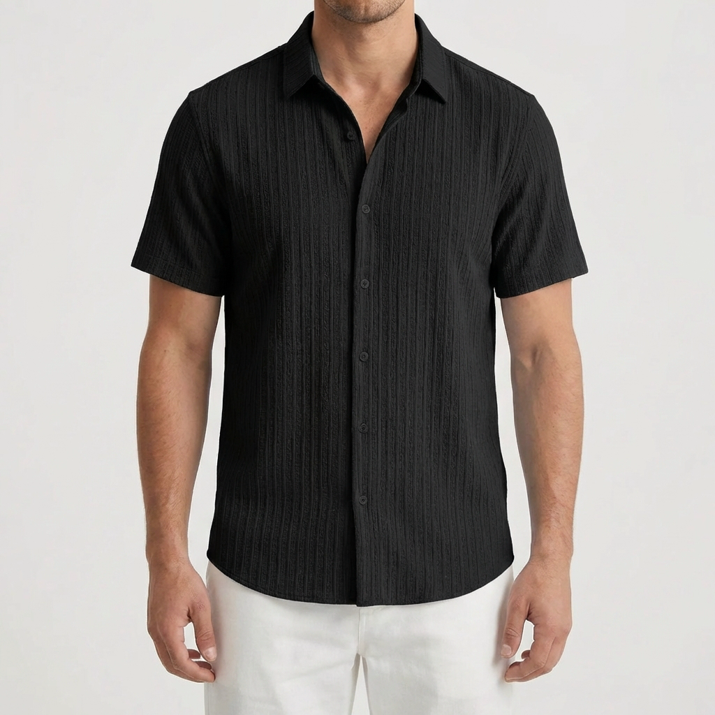 Short-Sleeve Button-Up Shirt for Men