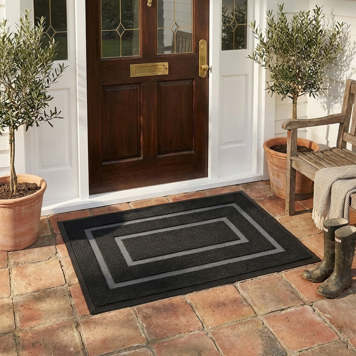 Durable Water-resistant All-Season Rubber Door Mat