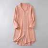 Lightweight Women’s Striped Cotton Gauze Nightgown