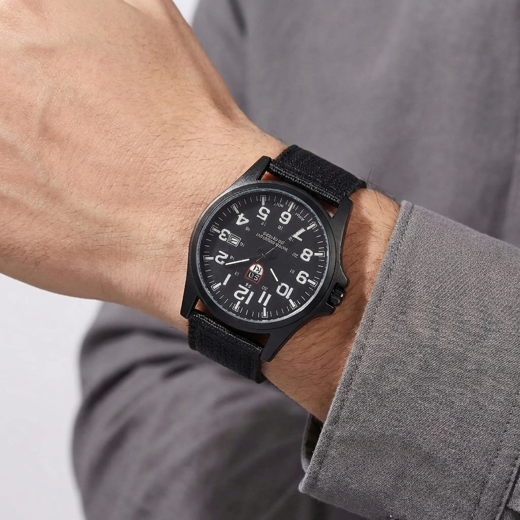 Military-Style Quartz Field Watch for Men