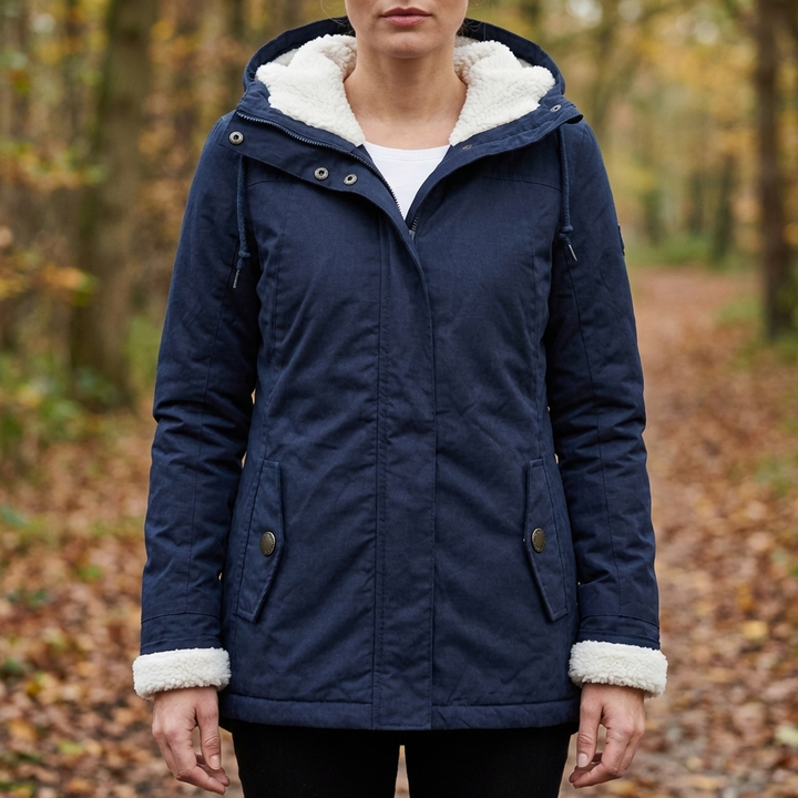 Mid-Length Hooded Winter Coat For Women