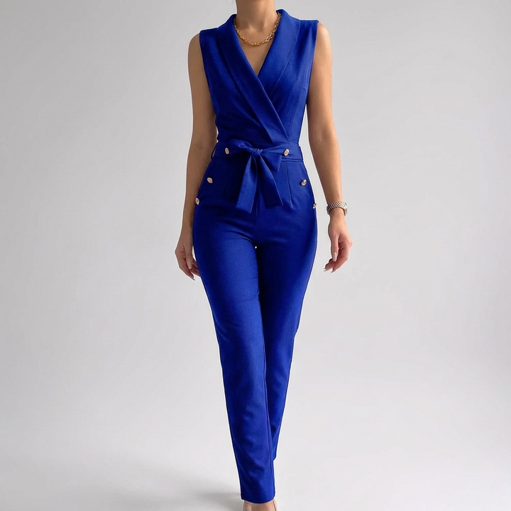 Sleeveless V-Neck Jumpsuit for Women