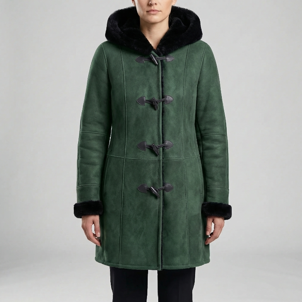 Colvara - Hooded Toggle-Closure Mid-Length Coat