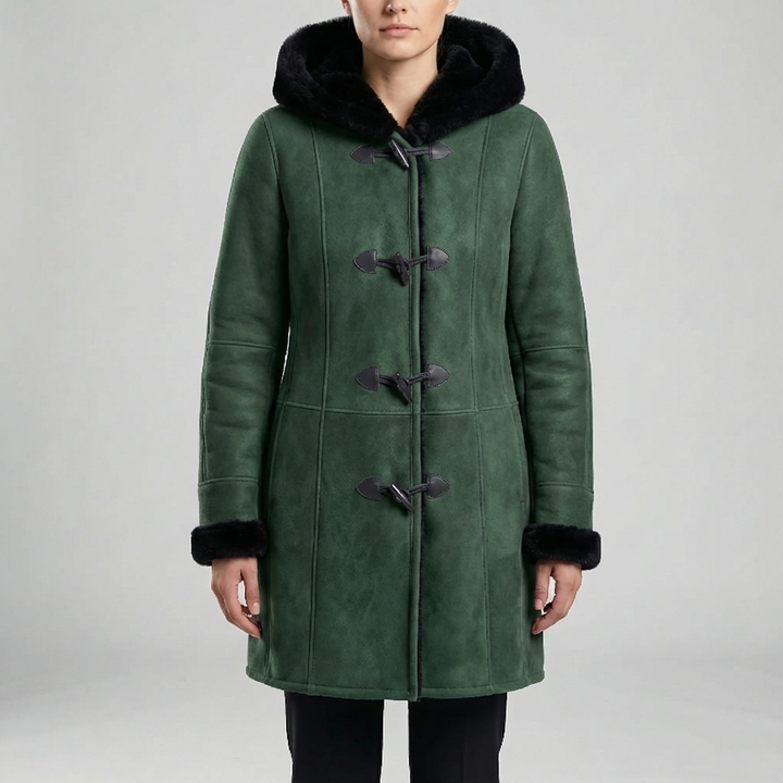 Colvara - Hooded Toggle-Closure Mid-Length Coat