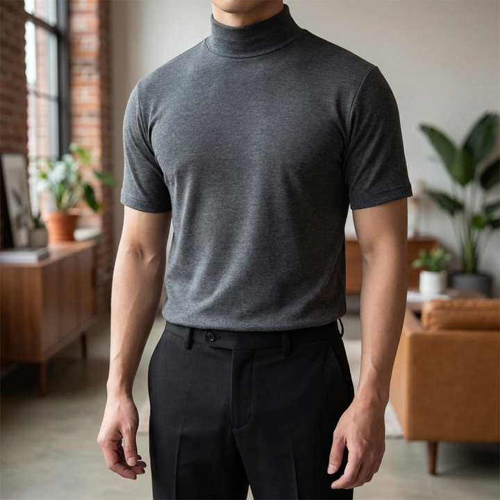 Breathable Men’s Turtleneck Shirt