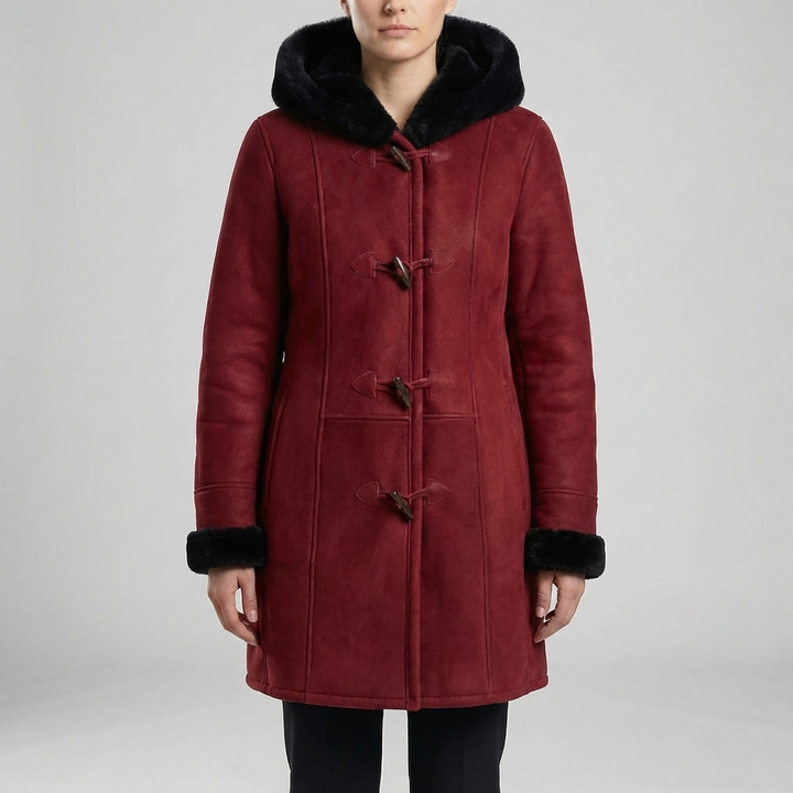Colvara - Hooded Toggle-Closure Mid-Length Coat