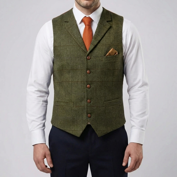 Vintage V-Neck Button-Front Vest