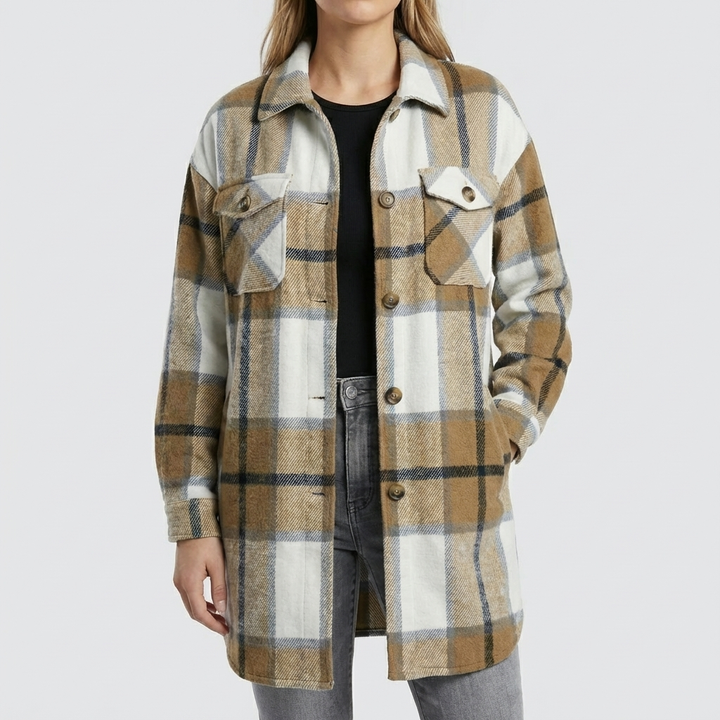Oversized Plaid Button-Down Shacket