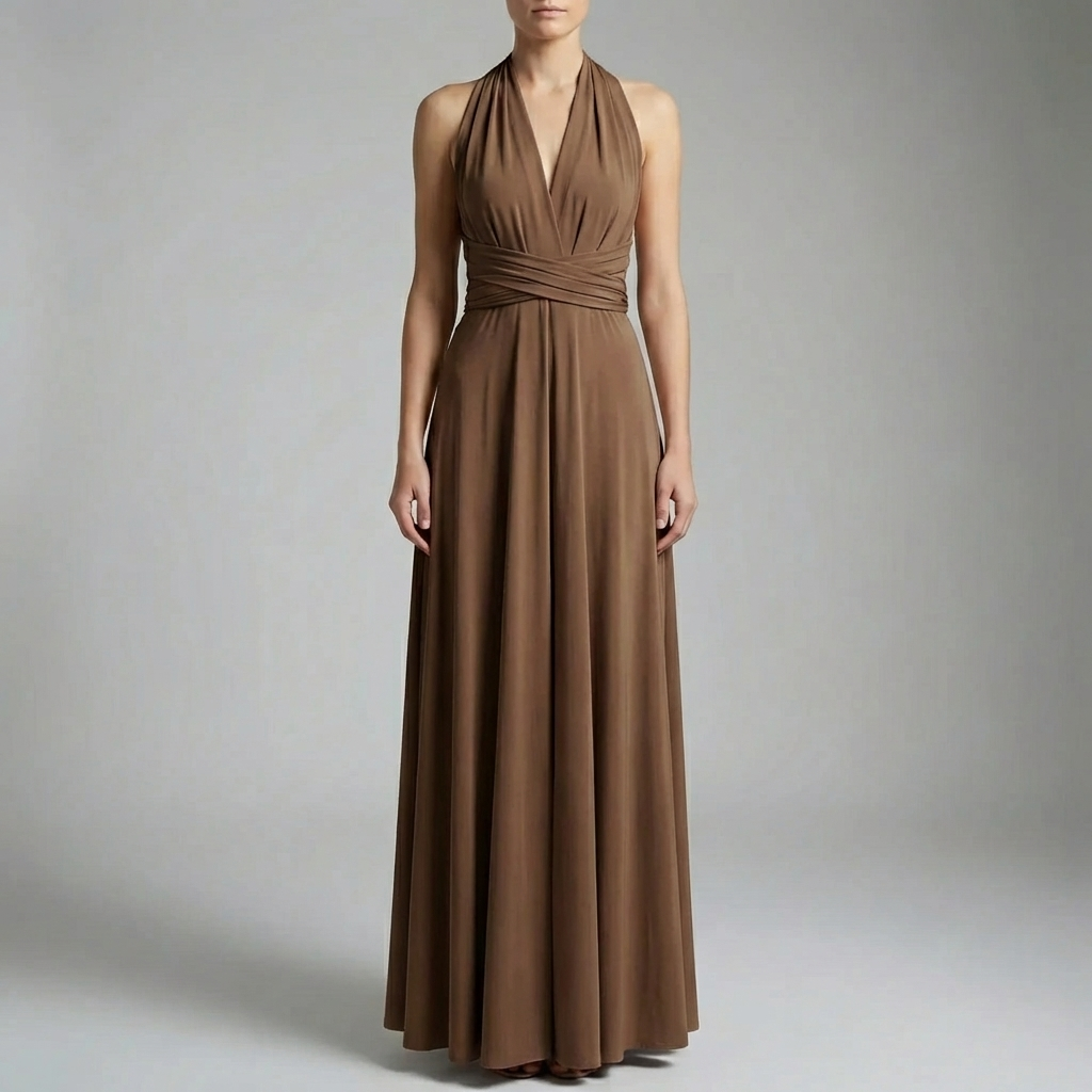 Adjustable Wrap Midi Dress For Women