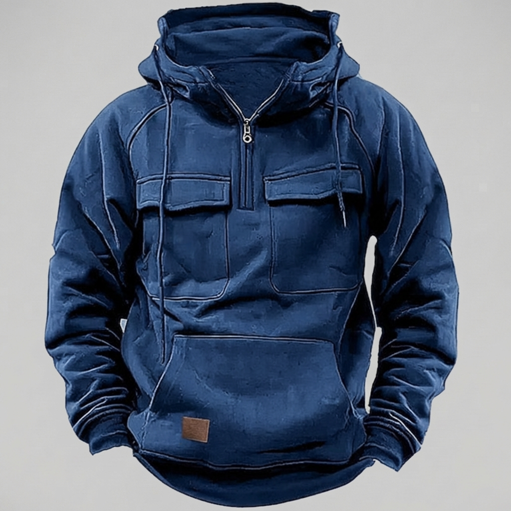 Retro Motorcycle Hoodie Jacket for Men