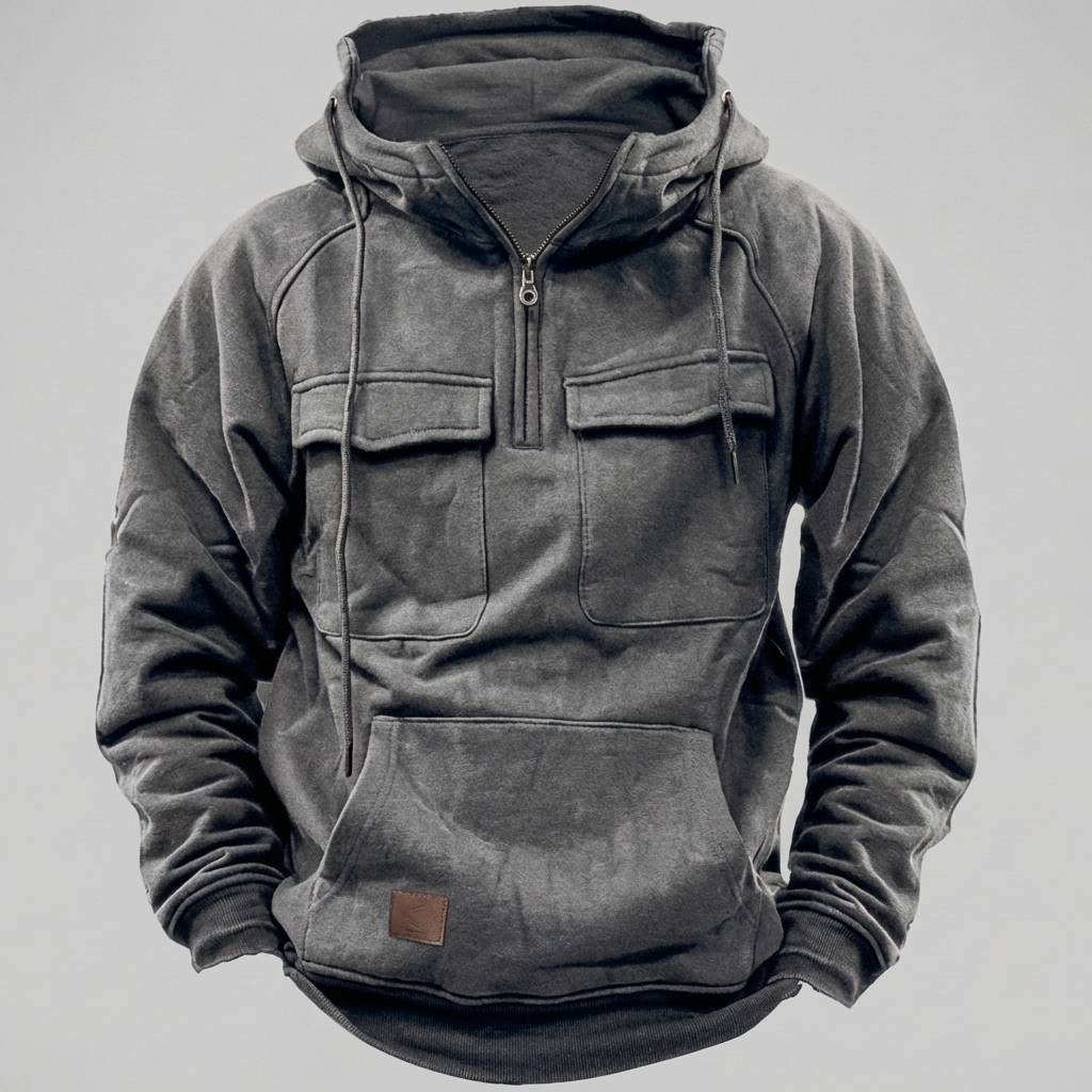 Retro Motorcycle Hoodie Jacket for Men