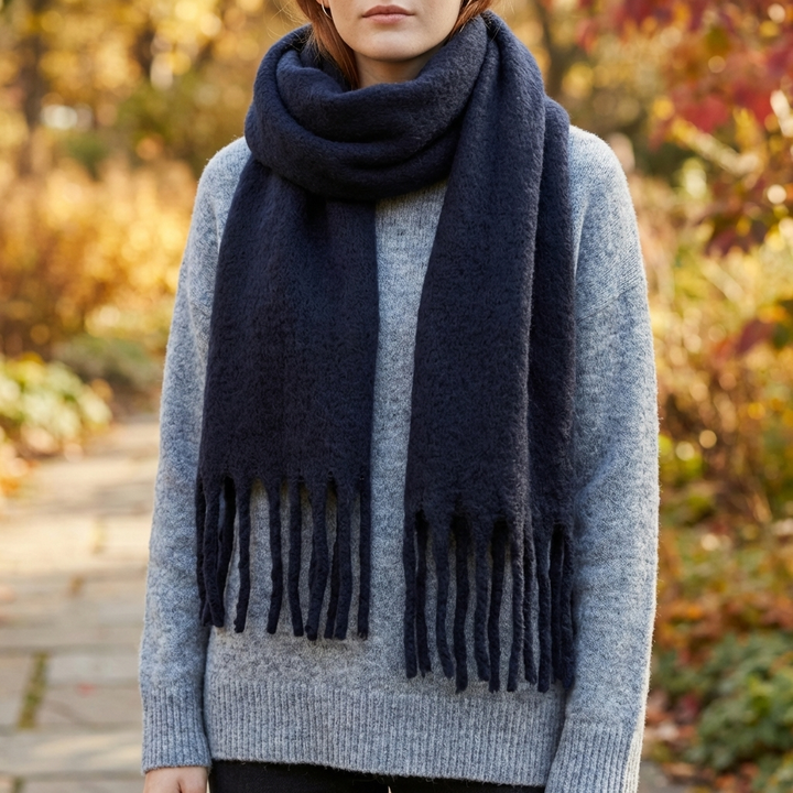 Long Tassel Fringe Wrap Scarf