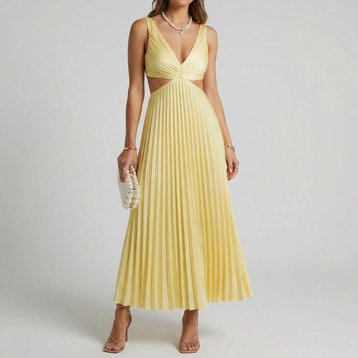 Sleeveless Dress with Open Back Graceful Sophistication for Women