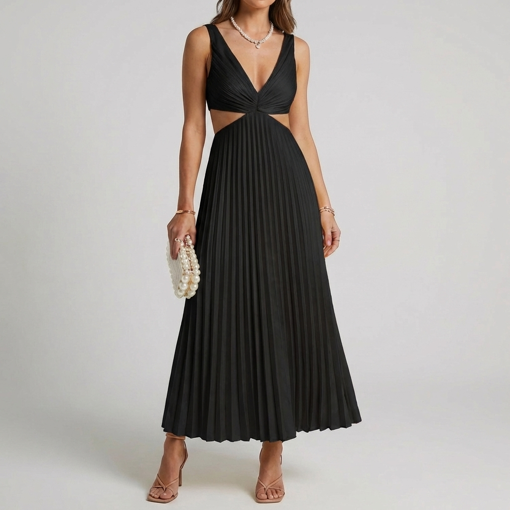 Sleeveless Dress with Open Back Graceful Sophistication for Women