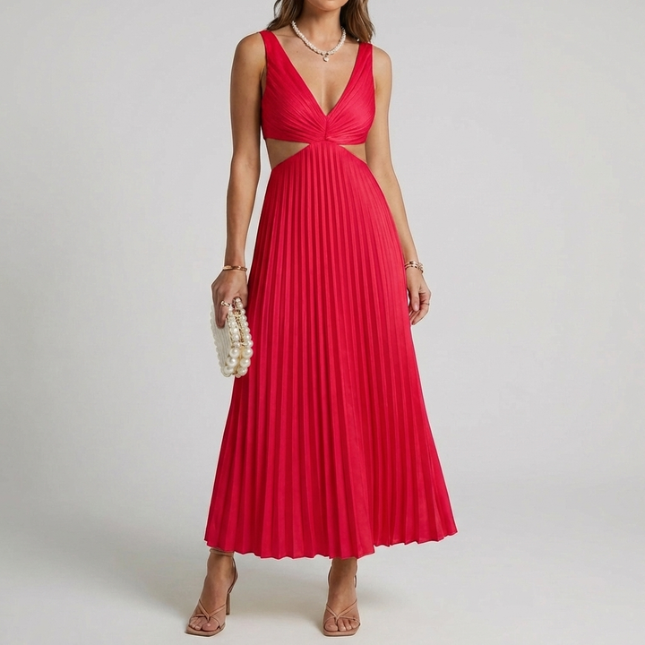 Sleeveless Dress with Open Back Graceful Sophistication for Women