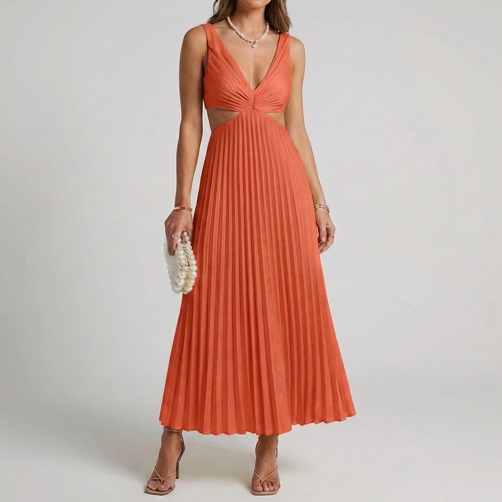 Sleeveless Dress with Open Back Graceful Sophistication for Women