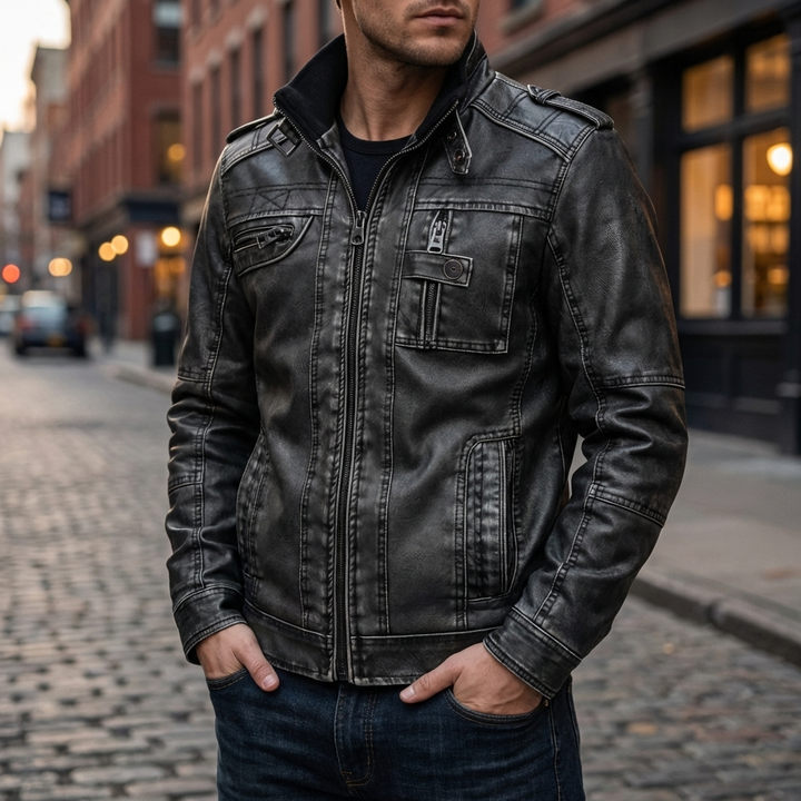 Black Leather Jacket for Men