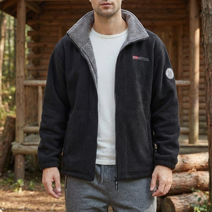 Windproof and Comfortable Men’s Fleece Jacket