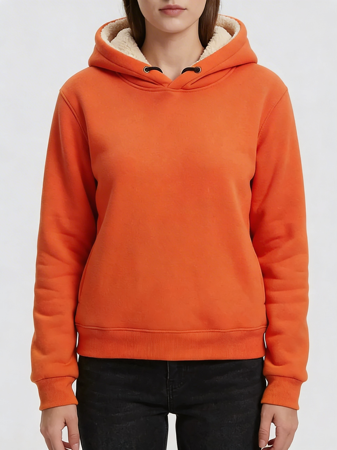Fleece-Lined Pullover Hoodie For Women
