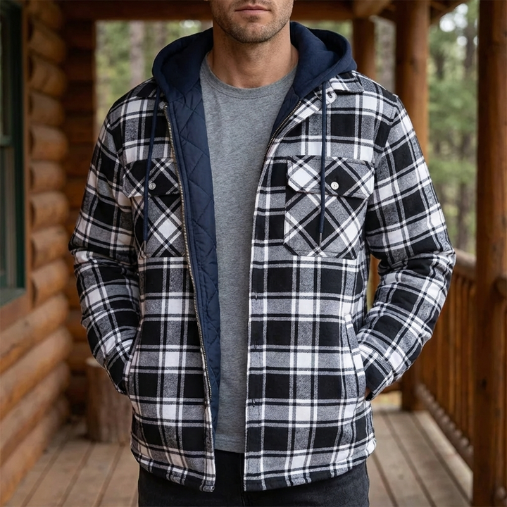 Checkered Jacket for Men with Timeless Elegance